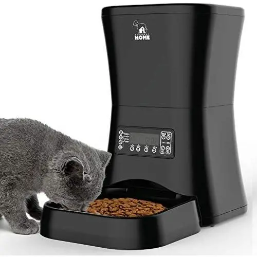 HICTOP Automatic Pet Feeder | Auto Pet Dog Timed Programmable Food Dispenser Feeder for Medium Small Pet Puppy Kitten - Portion Control Up to 4 Meals/Day 7L(Black) HICTOP Automatic Pet Feeder | Auto Pet Dog Timed Programmable Food Dispenser Feeder for Medium Small Pet Puppy Kitten - Portion Control Up to 4 Meals/Day 7L(Black)