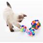 ocijf179 Pet Balls Cat Exercise Toy Plush Handmade Soft Training Ball Interactive Play Pet Supply - Multicolor