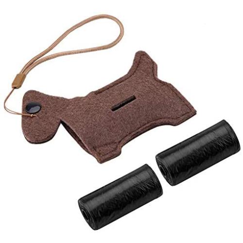 Dog Poop Bag Holder, Cartoon Shape Pet Waste Bag Collector Portable Unbreakable Puppy Poop Bags Dispenser (Dog)