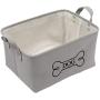 Geyecete Canvas Fabric Dog Toy Basket - Laundry Basket Storage Bin for Dog Toys, Dog Blanket, Dog Clothes Storage