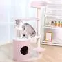 LXHONG Cat Activity Tree Bouncy Ball Observation Deck Three-Story Platform Cat Activity Tree Big cat Tower Sisal Living Room Balcony