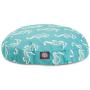 Teal Sea Horse Large Round Indoor Outdoor Pet Dog Bed With Removable Washable Cover By Majestic Pet Products