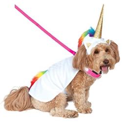 Rubies Unicorn Cape with Hood and Light-Up Collar Pet Costume