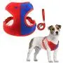 Vehomy Cat Small Dog Vest Harness Leash Set Step in Vest Harness with Soft Gentle Suede Fabrics for Cats Small Dogs Escape Proof Breathable Mesh Pet Harness with Reflective Leash Red Blue L Vehomy Cat Small Dog Vest Harness Leash Set Step in Vest Harness with Soft Gentle Suede Fabrics for Cats Small Dogs Escape Proof Breathable Mesh Pet Harness with Reflective Leash Red Blue L