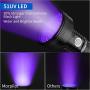 Black Light, morpilot 51 LED UV Flashlight Rechargeable Blacklight Torch Light Pet Urine Detector for Dry Dog Urine, Pet Stains, Verifying Money Documents, Battery Included