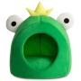 Hollypet Cozy Pet Bed Warm Cave Nest Sleeping Bed Frog Shape Puppy House for Cats and Small Dogs, 17 x 16 inches