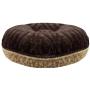 BESSIE AND BARNIE Signature Camel Rose/Godiva Brown Extra Plush Faux Fur Bagel Pet/Dog Bed (Multiple Sizes)