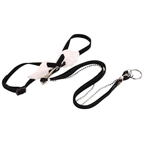 Preferhouse Adjustable Reptile Harness, Cute Angel Wing Bearded Dragon Leash, Anti-bite Reptile Tank Accessories, for Lizard, Gecko, Chameleon, Small Animal, Blue