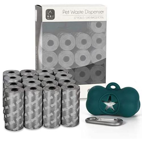 M&J Pet Supplies Dog Poop Bags for Waste Refuse Cleanup, Doggy Roll Replacements for Outdoor Puppy Walking and Travel, Leak Proof and Tear Resistant, Thick Plastic , 17rolls/340Bags Green M&J Pet Supplies Dog Poop Bags for Waste Refuse Cleanup, Doggy Roll Replacements for Outdoor Puppy Walking and Travel, Leak Proof and Tear Resistant, Thick Plastic , 17rolls/340Bags Green