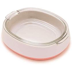 ljfjf 8deg; Tilted Cat Bowl Glass Feeding Food Bowl Non-Slip Low Flat Bowls for Cats (Green)