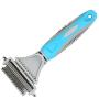 GEEPET Dematting Comb and Grooming Tool with 2 Sided Professional Grooming Rake for Cats & Dogs