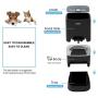 Iseebiz Automatic Pet Feeder 5L Smart Feeder Dog Cat Food Dispenser Voice Recording,Timer Programmable, Portion Control, IR Detect, 8 Meals Per Day for Small and Medium Pet