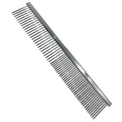PREMIUM Pet Grooming Comb, Stainless Steel Pet Finishing Dog Comb, Dog Shedding Pin Combs with Different Spaced Teeth, suited for Poodle dogs, cats, kittens and small animals.