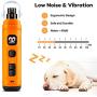 Casfuy Dog Nail Grinder with 2 LED Light - New Version 2-Speed Powerful Electric Pet Nail Trimmer Professional Quiet Painless Paws Grooming & Smoothing for Small Medium Large Dogs and Cats