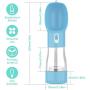 madeking Dog Water Bottle Portable Pet Water Bottle Leak Proof Dog Water Dispenser and Food, Lightweight Dog Travel Water Bottle Bowl for Walking and Trave