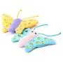 ocijf179 Cat Toy Funny Cute Plush Butterfly Pet Cat Kitten Catching Interactive Play Sound Toy - Blue