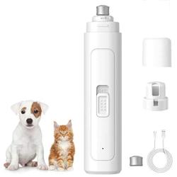 Pet Nail Grinder for Large Dog,SUNSENT Electric Dog Nail Grinder,Rechargeable Pet Nail Grinder for Paws Grooming and Smoothing,Pet Nail Trimmer Clipper for Small,Medium,Large Dog,2 Speed and Low Noise