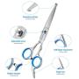 Fu Feng Professional Pet Dog Grooming Scissors Kit with Safety Round Tip Suitable for Cats and Dogs-Straight & Thinning & Curved Scissors & Combs