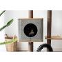 PetPals Three-Level Elevated Cat Tree Condo with Massage & Particle Board, Grey (PP18502)