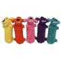 MPP Dog Toys Floppy Loofa Water Bottle Squeaker Smiling Characters Colors Vary 11''