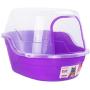 Covered Litter Box, Jumbo Hooded Cat Litter Box Holds Up to Two Small Cats Simultaneously,Extra Large Purple by Petphabet