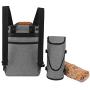 Hilike Premium Pet Travel Bag for Dog & Cat-Week Away Tote Organizer Bag for Dogs Travel-Includes 1 Dog Tote Bag,1 Dog Food Carrier Bag, 2 Silicone Collapsible Bowls,1 Blanket,1 Frisbee(Grey)