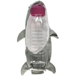 Petmate 54196 Squeakbottles Shark Dog Toy, Gray