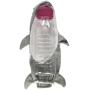 Petmate 54196 Squeakbottles Shark Dog Toy, Gray