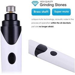 Dog Nail Grinder USB Rechargeable, Electric Dog Nail Trimmer Clipper, Powerful Electric Nail Trimmer Paws Grooming Trimming for S/M/L Dogs Pets, Painless Paws Grooming and Smoothing for Cats Dogs