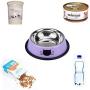 Ureverbasic Cat Bowls Pet Bowl Cat Food Water Bowl with Rubber Base Small Pet Bowl Cat Feeding Bowls Set of 2