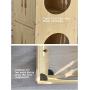 S-Lifeeling Wooden Cat House with Hammock Stackable Collapsible Cat Kity Cube Room Splicing Cat Climbing Combination