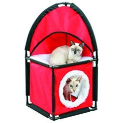Etna Products TT 2 Tier Cat tower in Red Color