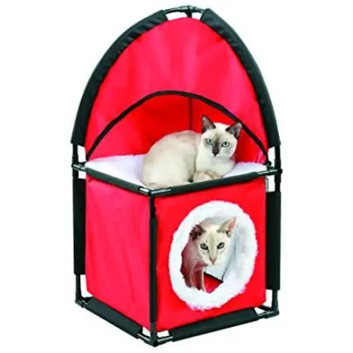 Etna Products TT 2 Tier Cat tower in Red Color