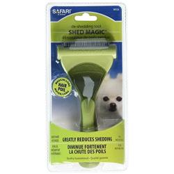 Safari by Coastal Shed Magic De-Shedding Tool with Stainless Steel Blades for Dogs with Medium to Long Hair