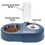 Olsa Double Cat Dog Bowls, Cat Food Bowls with Automatic Water Dispenser Bottle, Dog Food and Water Bowl with Detachable Stainless Steel Bowl for Small Medium Large Dog Cat