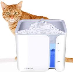 B Bascolor Cat Water Fountain 68oz/2L Automatic Dog Water Dispenser for Cats Pet Water Fountain Drinking Fountain Waterfall with 3 Replacement Filters for Cats, Dogs, Kitten, Puppy, Pets