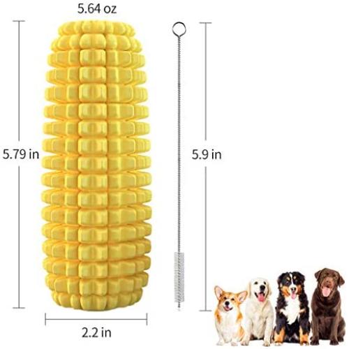 ANTOOH Dog Toys for Aggressive chewers Large Breed,Squeaky Dog Toys for Medium Large Dogs,Corn Dog Toys for Training and Cleaning Teeth