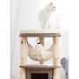 Luxury Cat Tree, Small Cat Tower, Soft Hammock and Perch, Cozy Condo, Solid Wood Scratching Post, Kitten Activity Center, Perfect for Cats Relaxing