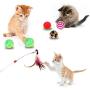 chengyan 13 Pieces Pet Toy Set Interactive Activity Center, Non-Toxic Cat Supplies Suit, Cat Play Mat Tent with Hanging Toy Balls, Cat Kitten Toys