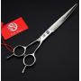 Purple Dragon 8.0 inch Dog Hair Cutting, Curved and Thinning Scissors Shear Pet Grooming Tool Kit