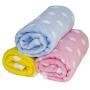 Lovely Baby Fleece Dog Blanket & Soft Puppy Cat Blanket for Car,Couch,Bed & Pink, Blue and Yellow 3 Pack 3 Colors