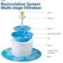 Pet Fountain, 1.6 L Automatic Water Fountain for Pets, Triple-Action Filter, Safe Resin Material+Free Silicon Mat for Dogs, Cats Pet Fountain, 1.6 L Automatic Water Fountain for Pets, Triple-Action Filter, Safe Resin Material+Free Silicon Mat for Dogs, Cats