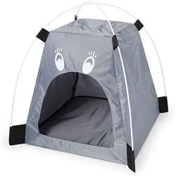 Luck Dawn Cat Tent Bed, Portable Oxford Cloth Pet Travel Bed with Removable Cushion for Indoor/Outdoor Use