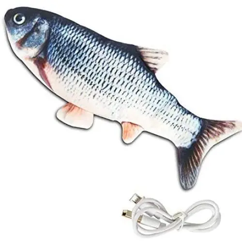 BOMSI Cat Toy Electric Moving Fish Funny Interactive Pets Chew Bite Kick Supplies Perfect Cat Gift for Grabbing Biting Chewing Kicking BOMSI Cat Toy Electric Moving Fish Funny Interactive Pets Chew Bite Kick Supplies Perfect Cat Gift for Grabbing Biting Chewing Kicking