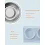 Stainless Steel Double Pet Bowls and Non-Skid Silicone Mat, Food and Water Feeder Bowls for Cats or Dogs. Stainless Steel Double Pet Bowls and Non-Skid Silicone Mat, Food and Water Feeder Bowls for Cats or Dogs.