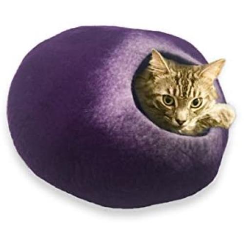 Walking Palm Cat Cave - Purple and White
