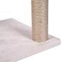 PINA Cat Tree Tower with Hammock Bed and Scratching Post, Dangling Pom-Pom, 3-in-1 Cat Scratching Post, Pet Bed Scratch Lounge Furniture for Cats, Beige Flannel