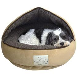 Floppy Ears Design Microfiber and Fleece Hooded Pet Bed