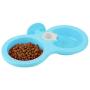 JingYi Hanging Pet Food,Pet Cat Dog Puppy Double Bowl Hanging Food Water Feeder for Crate Cage Small Water Bowel Food(Blue)