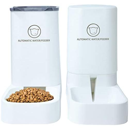 XingCheng-Sport Automatic Pet Feeder Small&Medium Pets Automatic Food Feeder and Waterer Set 3.8L, Travel Supply Feeder and Water Dispenser for Dogs Cats Pets Animals XingCheng-Sport Automatic Pet Feeder Small&Medium Pets Automatic Food Feeder and Waterer Set 3.8L, Travel Supply Feeder and Water Dispenser for Dogs Cats Pets Animals